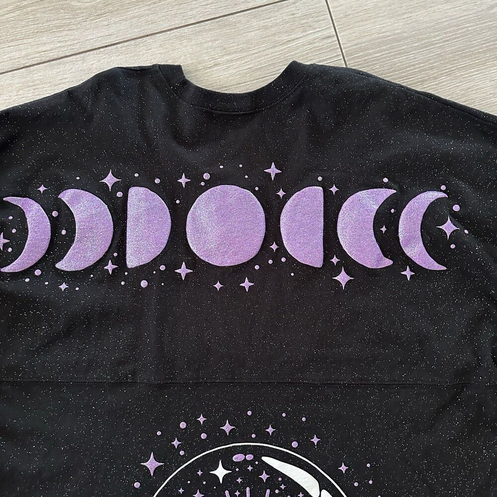 Spirit Jersey Shirt Womens XXL Howl-O-Scream Moon Phases Crystal Ball Glitter - Picture 3 of 7